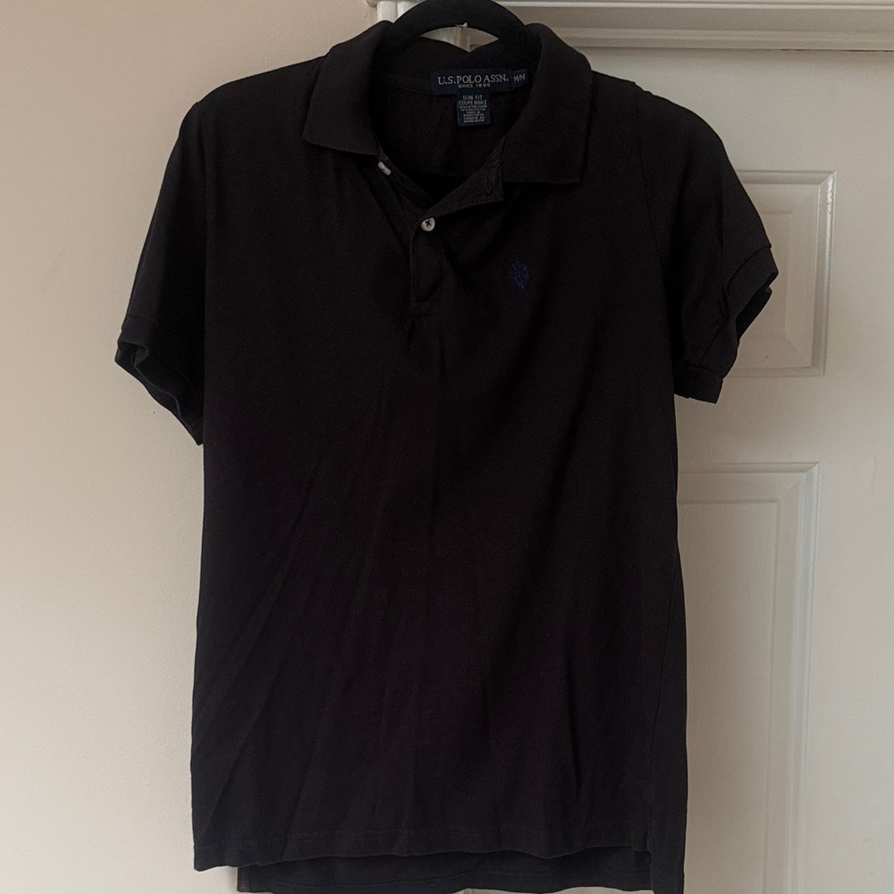 U.S. Polo Assn. Men's Black Polo with Subtle Logo